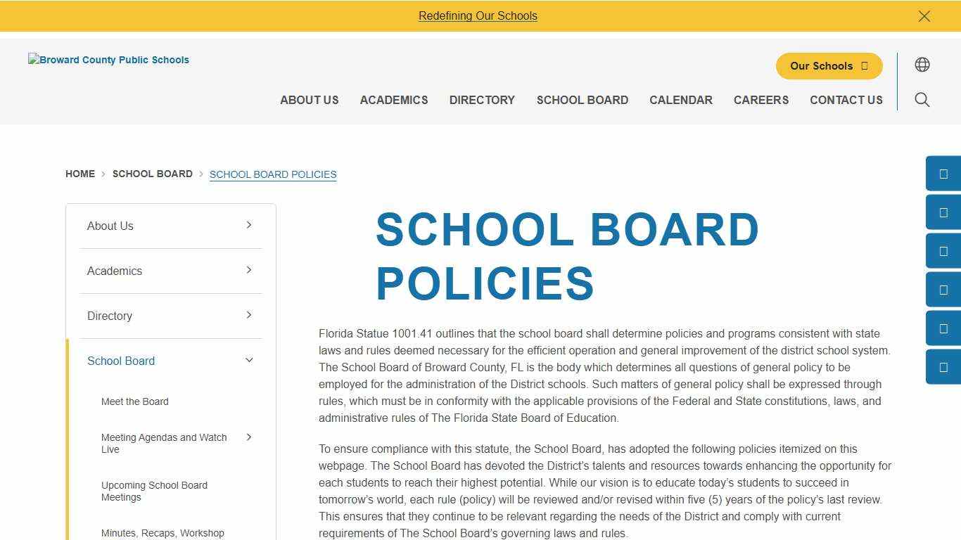 School Board Policies